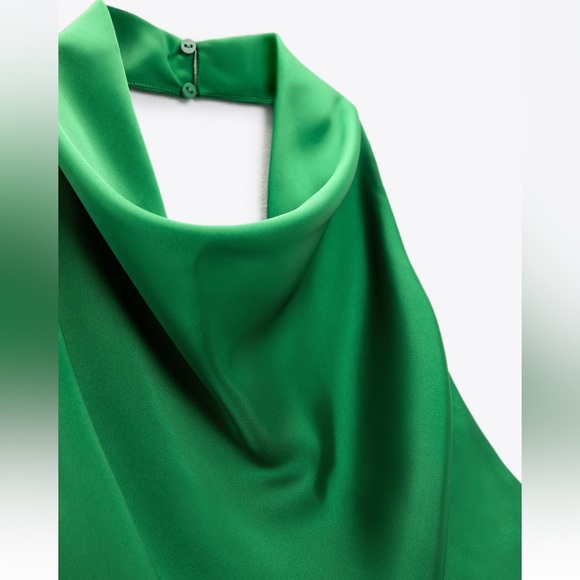 ZARA Satin Effect Halter Top - Picture 8 of 8